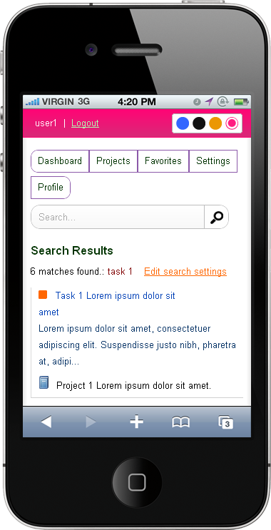 trackthrough search result page